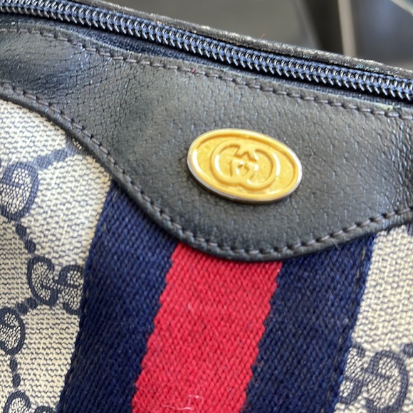 Gucci Vintage Monogram Boston Bag with Web Stripe - Picture 9 of 16